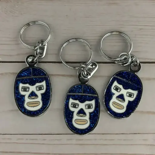Blauwe Demon Luchador Lucha Libre Sleutelhanger